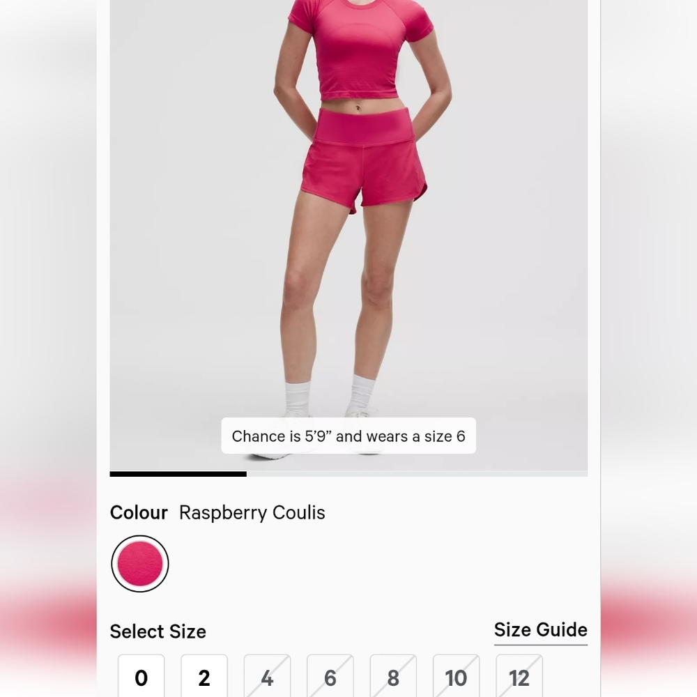 Lululemon Speed Up High-Rise Lined Short 4 NWT Sold Out Size 8